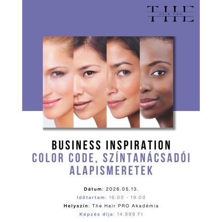 Business Inspiration- Color Code, színtanácsadói alap ismeretek 2026.05.13.