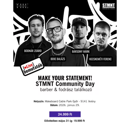 STMNT Community Day: Barber Találkozó 06.29. 