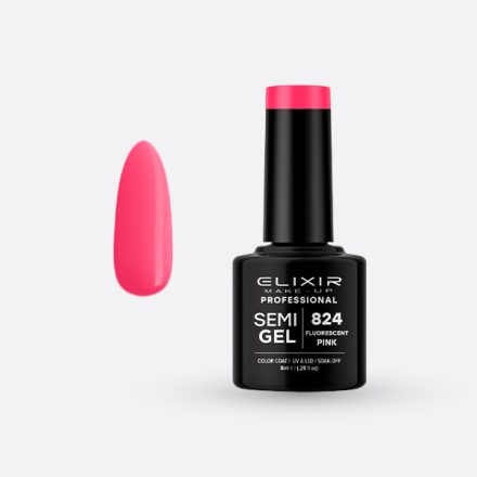 Elixir Semi Gel #824 Fluorescent pink 8 ml