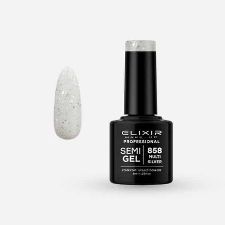 Elixir Semi Gel #858 Multi Silver 8 ml