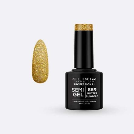 Elixir Semi Gel #859 Glitter Sungold 8 ml