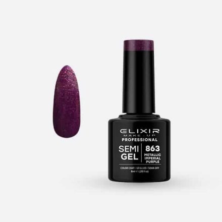 Elixir Semi Gel #863 Metallic Imperial Purple 8 ml