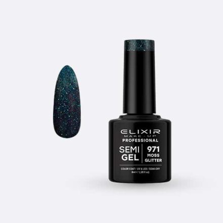 Elixir Semi Gel #971 Moss Glitter 8 ml