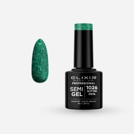 Elixir Semi Gel #1026 Glitter Vista 8 ml