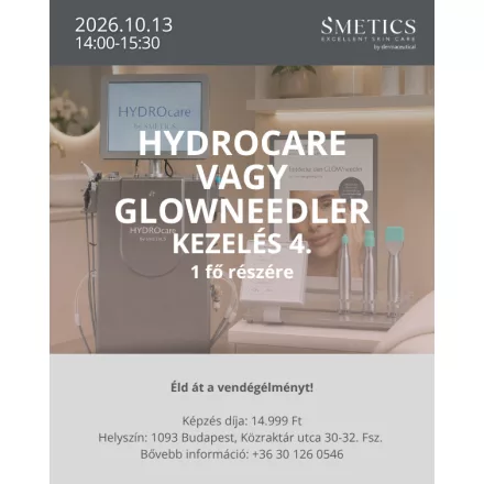 S'METICS HYDROcare / GLOWneedler gépi kezelés 10/13. 14.00-15.30