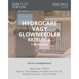  S'METICS Ismerd meg az S'METICS kozmetikai kezelőgépeit! Foglalj időpontot HYDROcare vagy GLOWneedler kezelésre és éld át a vendégélményt! 11.17. 10.30-12.00