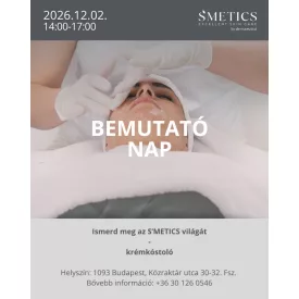   S’METICS by dermaceutical BEMUTATÓ NAP 2026.12.02. 14.00-17.00