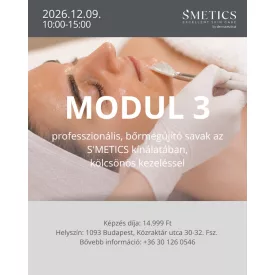   S'METICS MODUL 3 - Professzionális, bőrmegújító savak a S'METICS kínálatában - kölcsönös kezeléssel 2026.12.09.