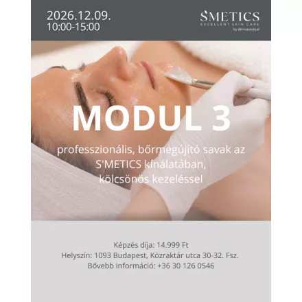 S'METICS MODUL 3 - Professzionális, bőrmegújító savak a S'METICS kínálatában - kölcsönös kezeléssel 2026.12.09.